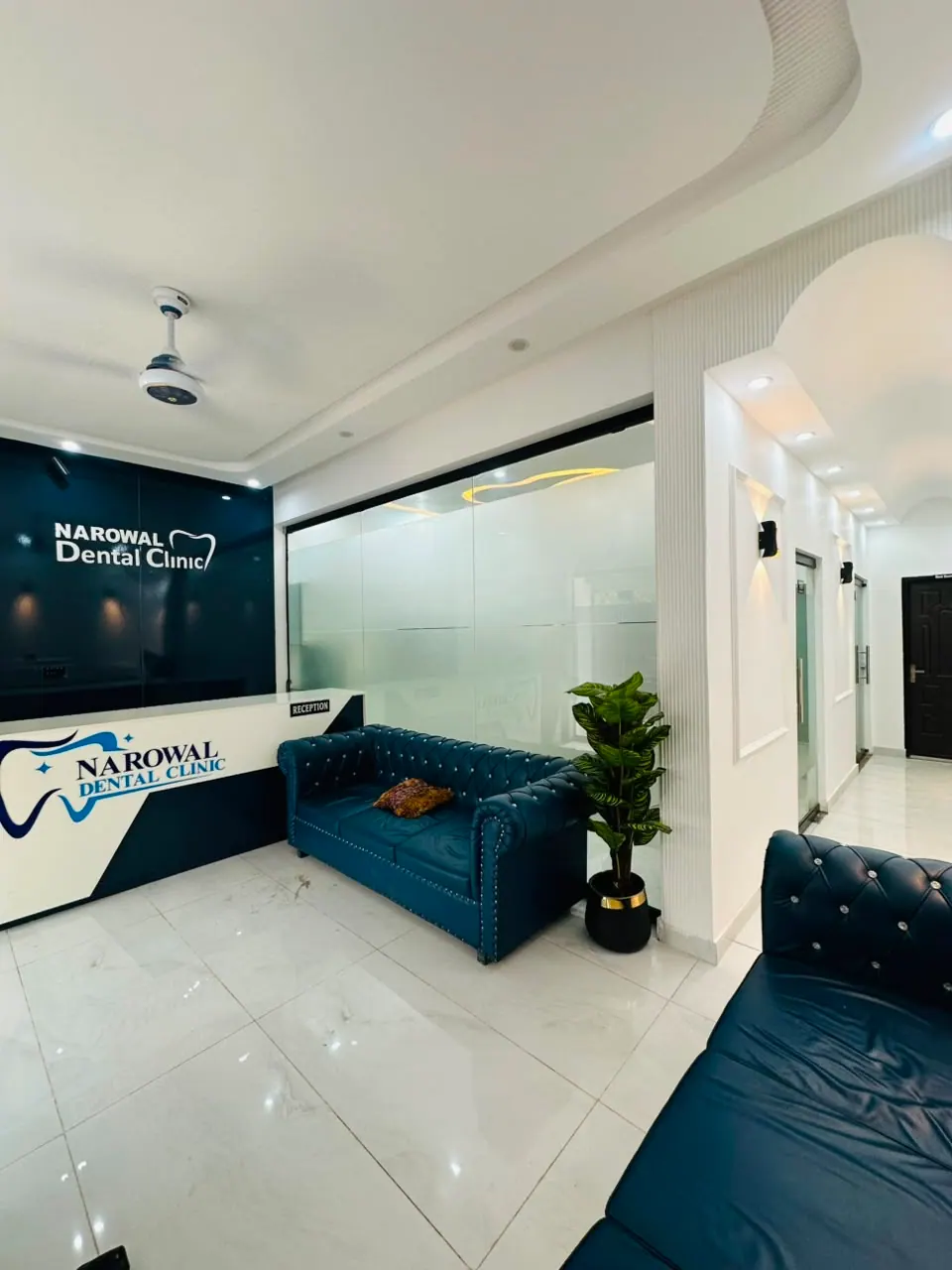 Comfortable patient waiting lounge and front reception